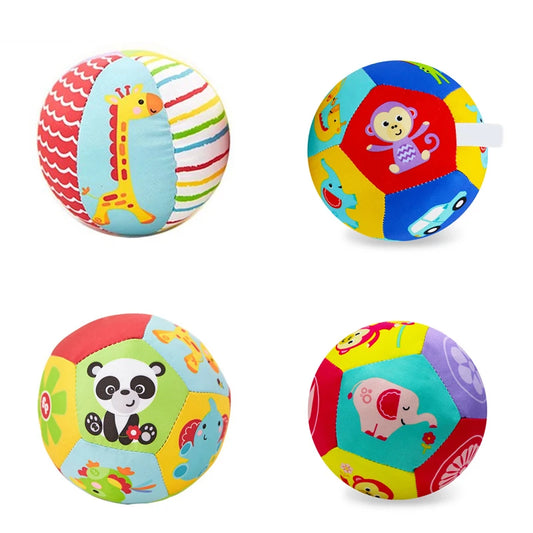Baby Toys For Children Animal Ball Soft Plush Mobile Toy With Sound Baby Rattle Infant Body Building