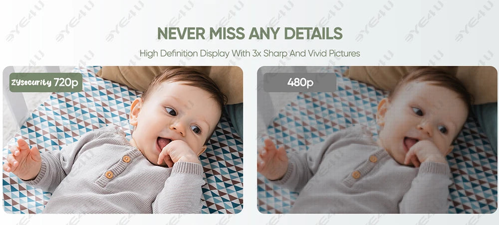 Babycarebyme Baby Monitor Camera 1080P HD Wireless with Motion Detection Baby Cry Alarm Nightlight & Temperature Humidity Monitoring