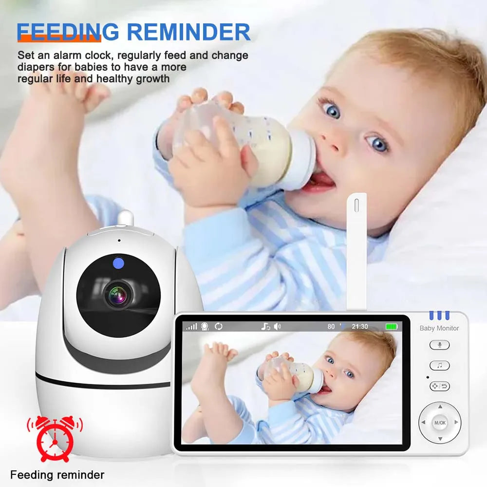 Babycarebyme Baby Monitor Camera 1080P HD Wireless with Motion Detection Baby Cry Alarm Nightlight & Temperature Humidity Monitoring