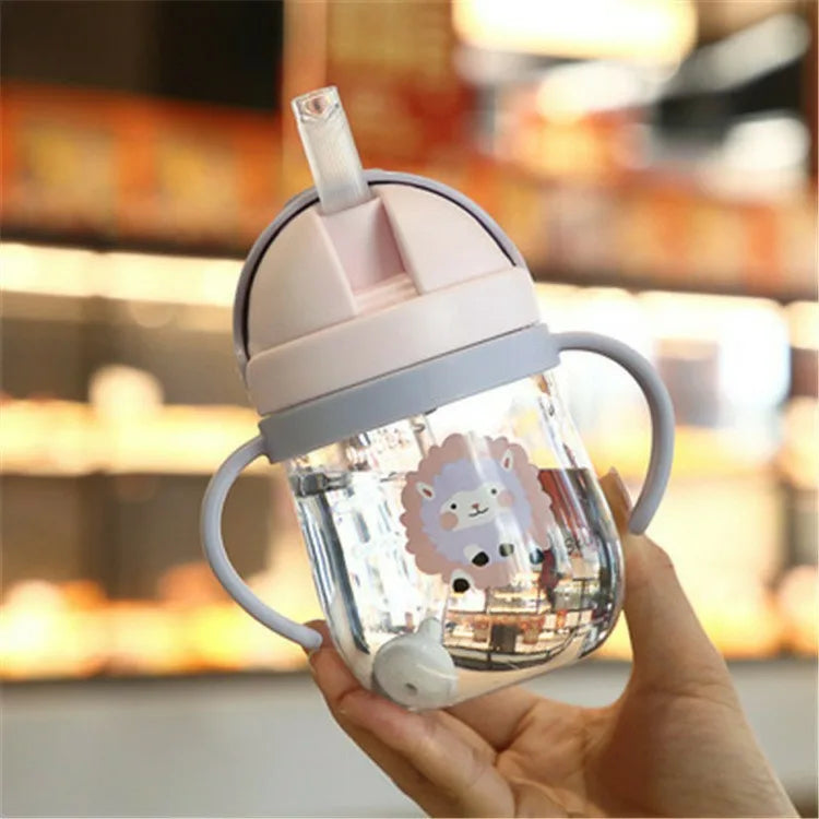 babycarebyme 250ml Baby Feeding Cup with Straw Children Learn Feeding Drinking Bottle Kids