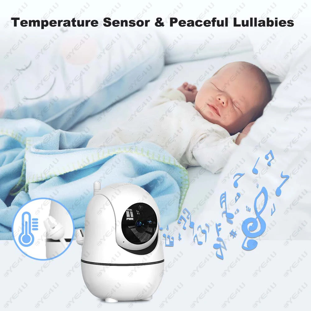 Babycarebyme Baby Monitor Camera 1080P HD Wireless with Motion Detection Baby Cry Alarm Nightlight & Temperature Humidity Monitoring