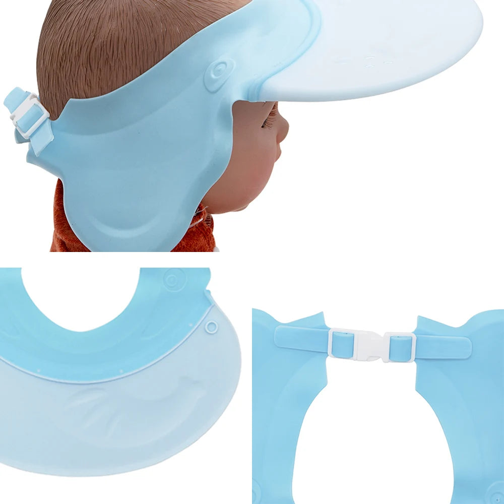 babycarebyme Shampoo Cap Adjustable Wash Shower Hat For Newborns Baby Ear Protection Children Bath Visor Head Cover Cute Octopus Shield