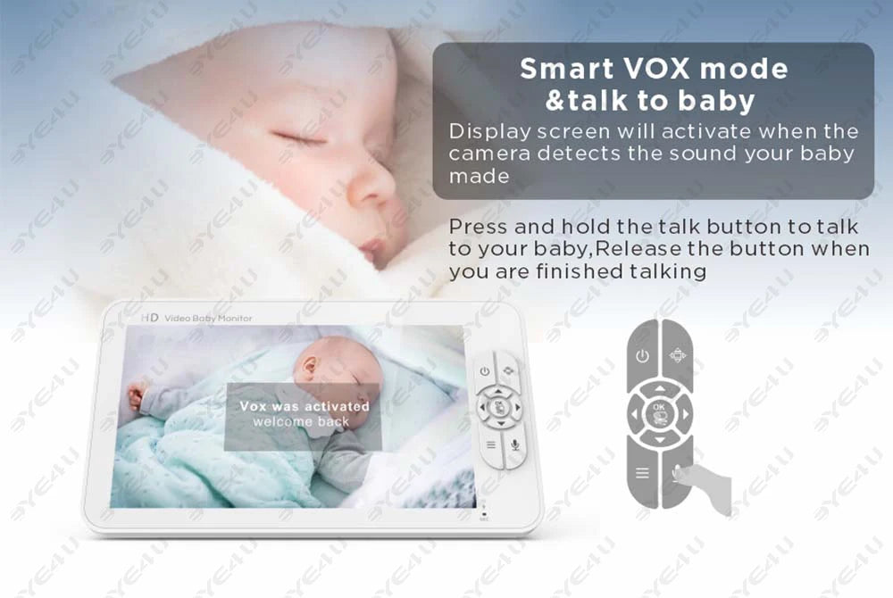 Babycarebyme Baby Monitor Camera 1080P HD Wireless with Motion Detection Baby Cry Alarm Nightlight & Temperature Humidity Monitoring