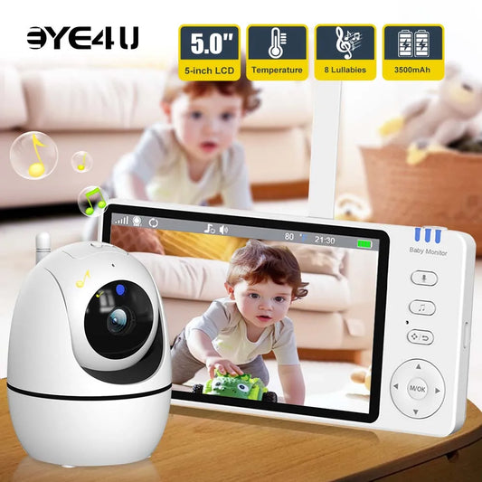 Babycarebyme Baby Monitor Camera 1080P HD Wireless with Motion Detection Baby Cry Alarm Nightlight & Temperature Humidity Monitoring