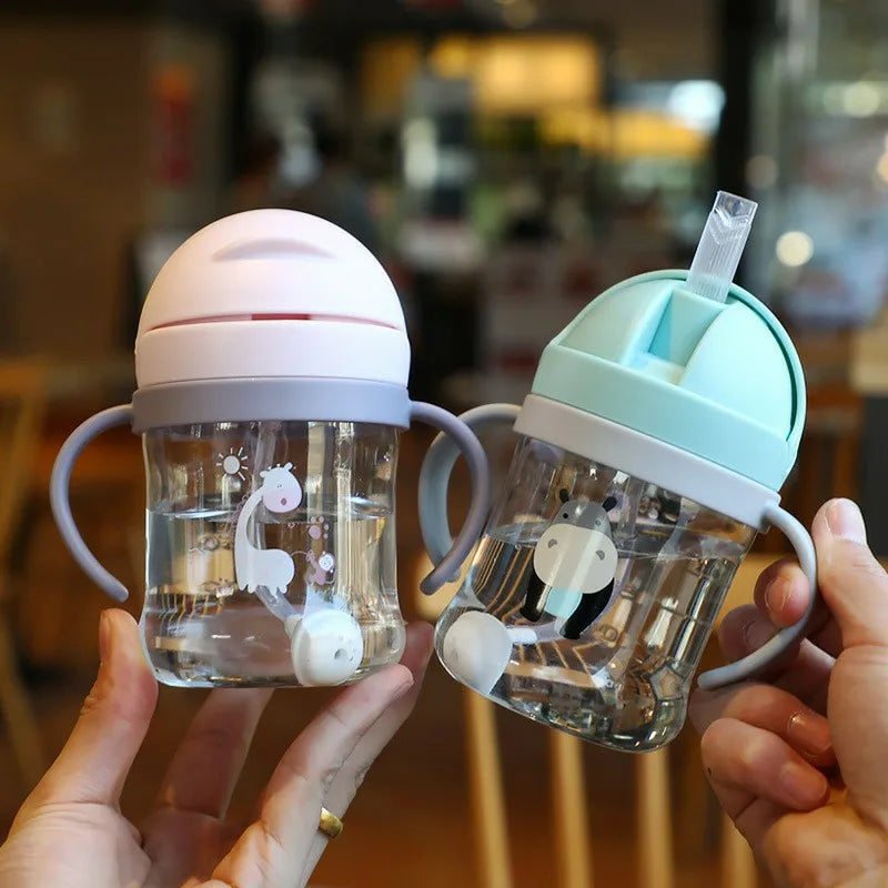 babycarebyme 250ml Baby Feeding Cup with Straw Children Learn Feeding Drinking Bottle Kids