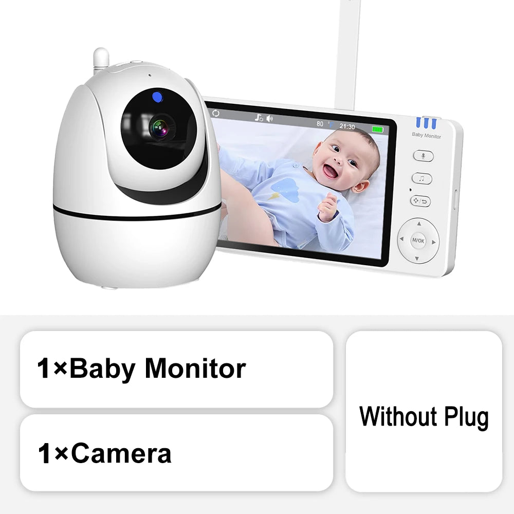 Babycarebyme Baby Monitor Camera 1080P HD Wireless with Motion Detection Baby Cry Alarm Nightlight & Temperature Humidity Monitoring