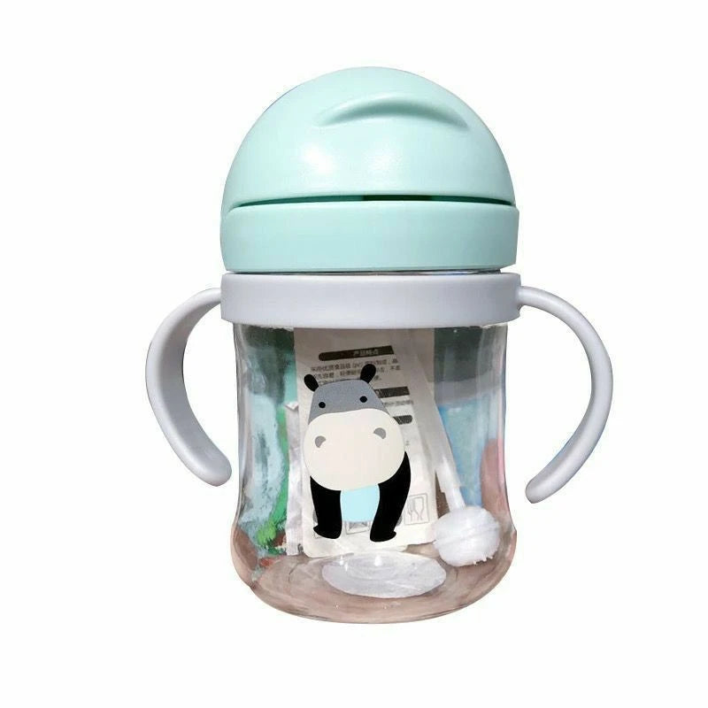 babycarebyme 250ml Baby Feeding Cup with Straw Children Learn Feeding Drinking Bottle Kids