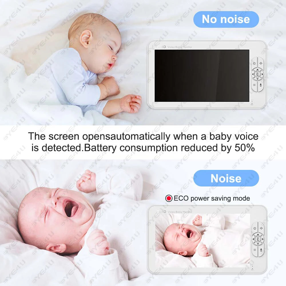 Babycarebyme Baby Monitor Camera 1080P HD Wireless with Motion Detection Baby Cry Alarm Nightlight & Temperature Humidity Monitoring