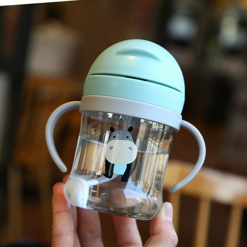 babycarebyme 250ml Baby Feeding Cup with Straw Children Learn Feeding Drinking Bottle Kids