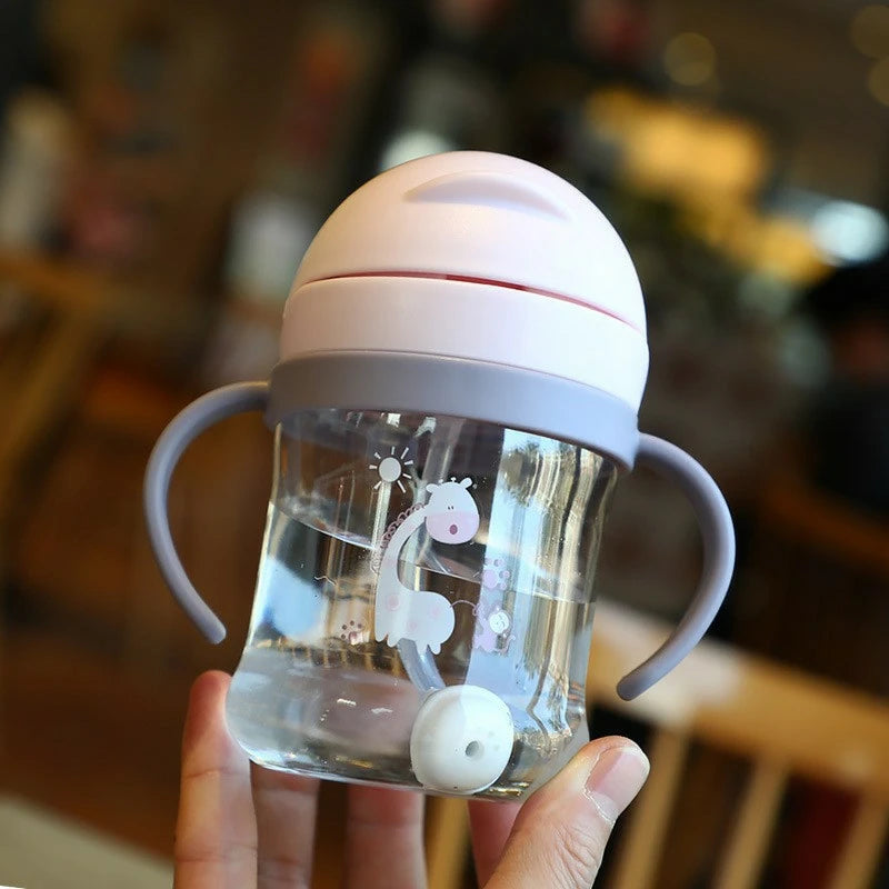 babycarebyme 250ml Baby Feeding Cup with Straw Children Learn Feeding Drinking Bottle Kids