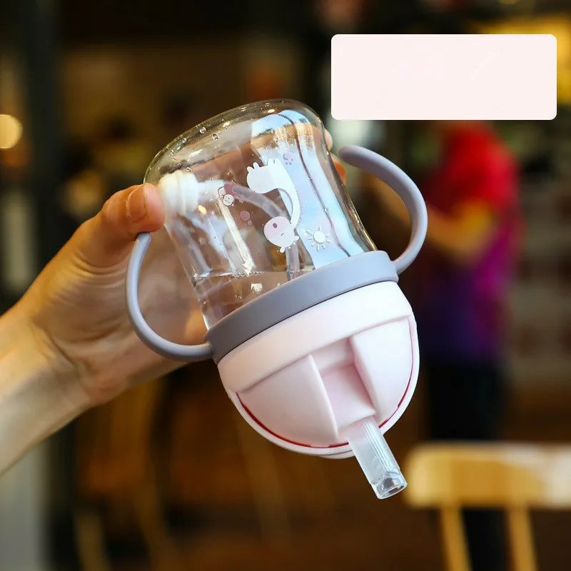 babycarebyme 250ml Baby Feeding Cup with Straw Children Learn Feeding Drinking Bottle Kids