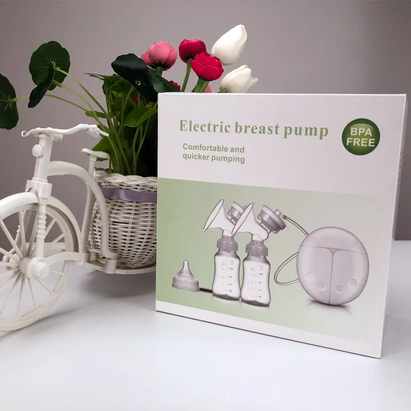 babucarebyme Breast Pump Bilateral Milk Pump Baby Bottle Postnatal Supplies Electric Milk Extractor Breast Pumps USB Powered Baby Breast Feed